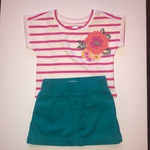 Baby girl top and bottom set